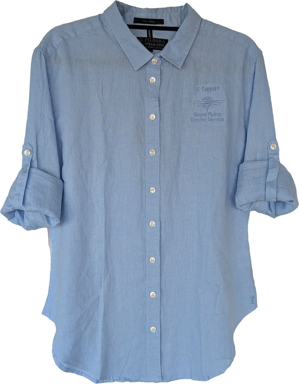 Womens Pilbara Linen Shirt -  Long Sleeve