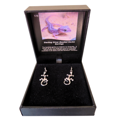 Earring - Gecko Sterling Silver Drop