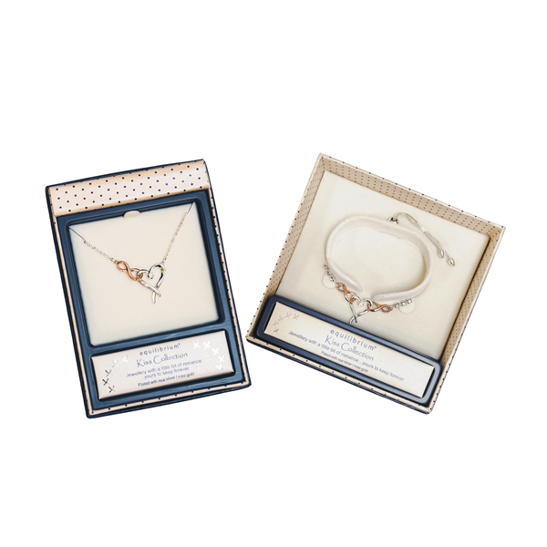 Necklace & Bracelet Set - Equilibrium Diamond Heart