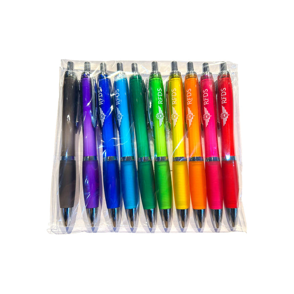 Pen - Rainbow with RFDS Logo 10 PACK