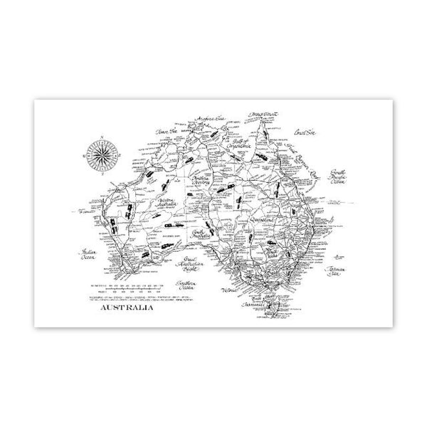 Tea Towel - Map of Australia