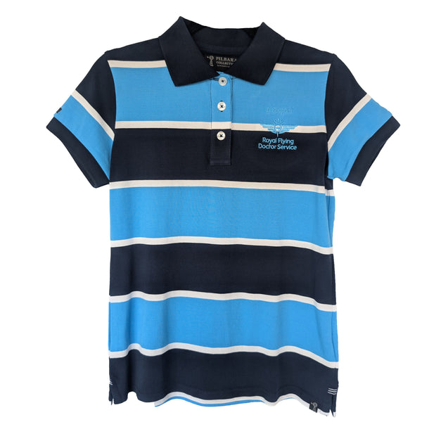Womens Classic Striped Polo -  Pilbara