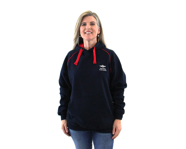 Unisex Hoodie - RFDS - Fleecy - Navy/Red